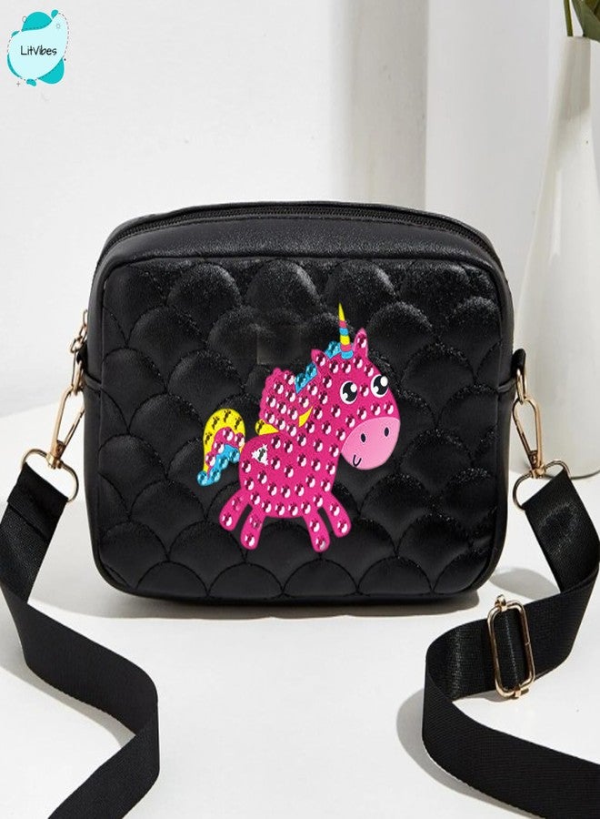 LitVibes DIY Diamond Painting 5D Stickers,Mosaic Diamond Stickers Art and Craft kit for Kids & Children - (Unicorn Designs) - Image 4